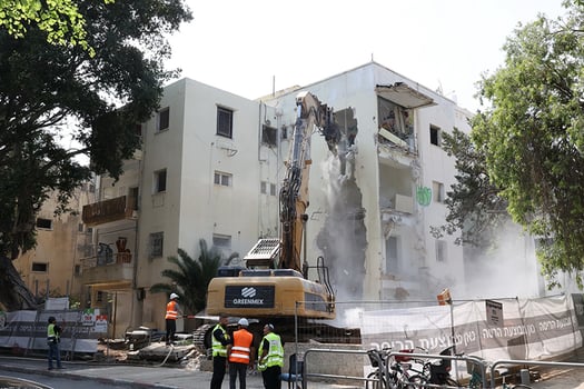 הריסה יהודה המכבי, צילום: איציק בירן קונטמפו החזקות